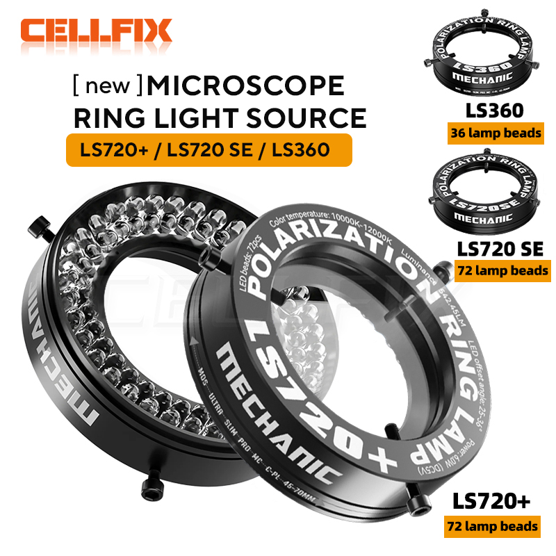 Electronics Repair Microscope - 【MECHANIC】 LS720+ LS360 Mikroskop-Ringlicht, polarisierte Ringlampe,