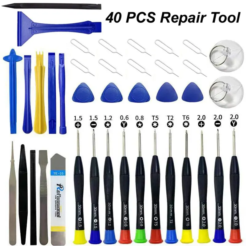 Electronics Repair Services - 40-in-1-Reparaturwerkzeuge für Mobiltelefone, Zerlegen, Reparaturset für