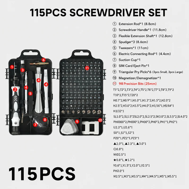 Tragbares 115-in-1 Magnetische – Electronics Repair Services Bewertung und Preis